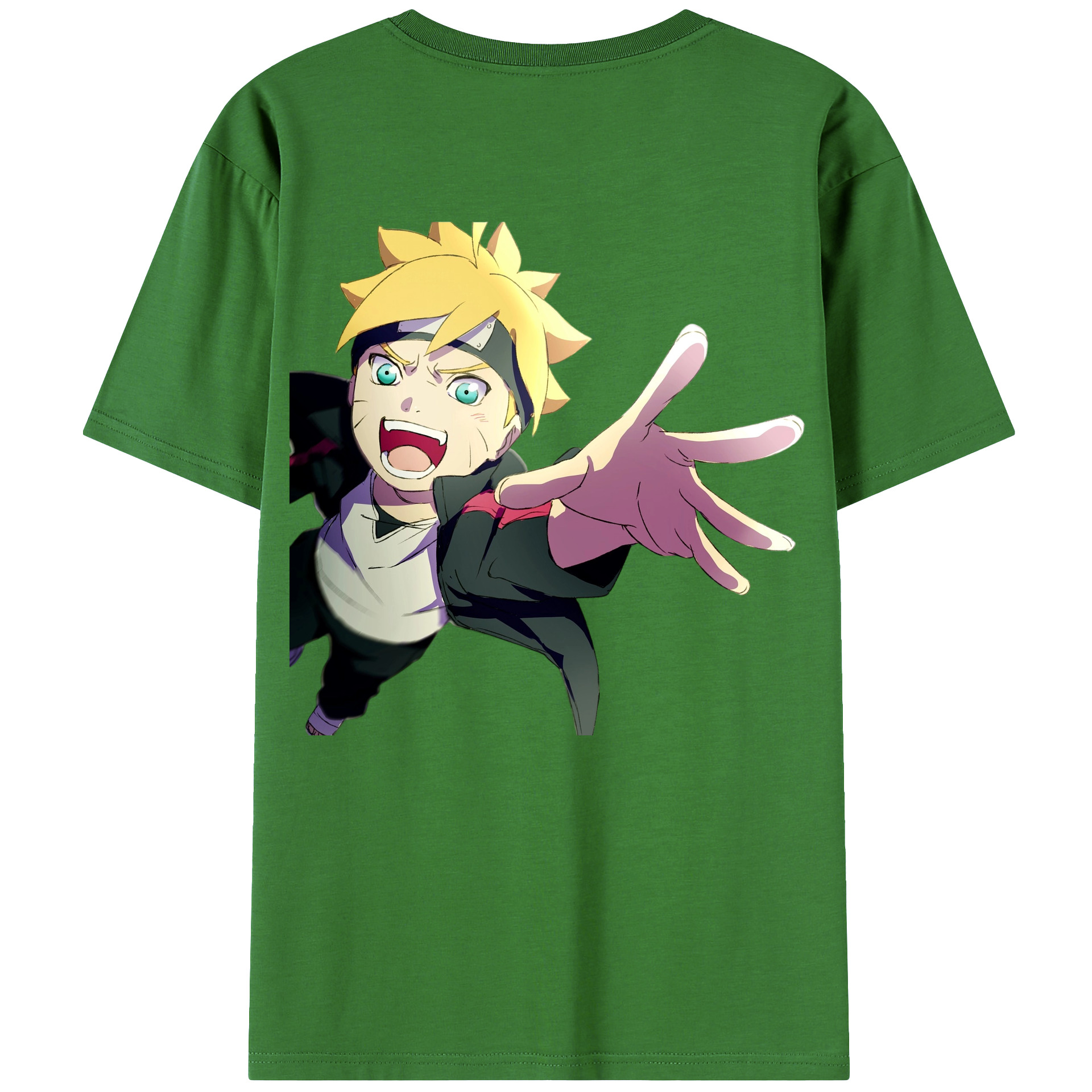 （画像用） NARUTO -ナルト- うずまき ボルト Uzumaki Boruto レディース半袖Tシャツ(バックプリント)